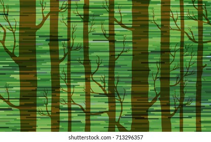 Background forest mosaic