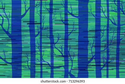 Background forest mosaic