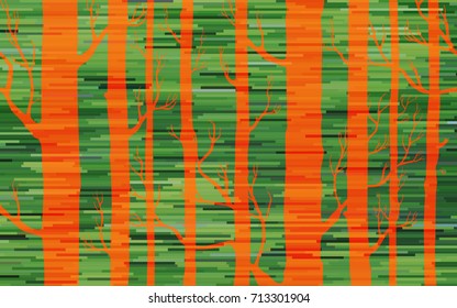 Background forest mosaic