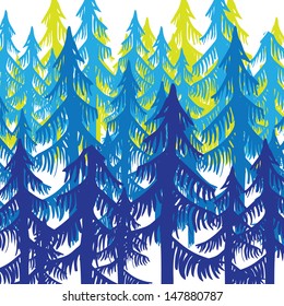 background forest, spruce, pine