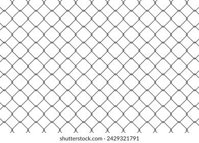 Background in the form of an iron mesh fence. Vector seamless pattern.