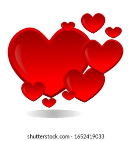 background form of love. vector with a white background color.