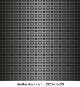 Background in the form of a metal grid with a round cell. Element of design. Seamless metal background.Template for web design, website design.Design element for business and advertising.