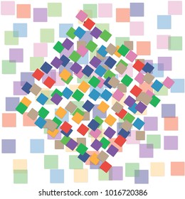 Background in the form of a mosaic of multi-colored squares. Vector illustration