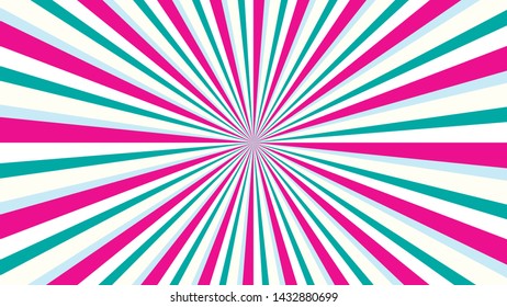 Background in the form of rays with shades of turquoise and pink colors. Sun Rays background pink and turquoise colors. Abstract Rays backrgound vector eps10.