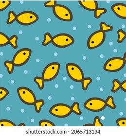 background in the form of small fish motifs for children's clothes motifs, children's passion motifs