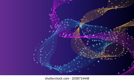 background, in the form of wavy lines and circles centered in the middle. purple abstract background. 