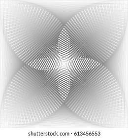 Background in the form of white squares swirling into a spiral