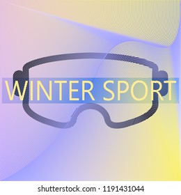 Background in the form of a winter sport. Winter sport