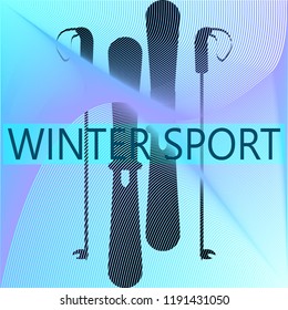 Background in the form of a winter sport. Winter sport