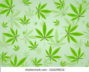 Background formed by marijuana leafs. Vector illustration.