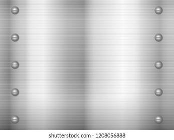 Background formed by metal sheet. Vector illustration.