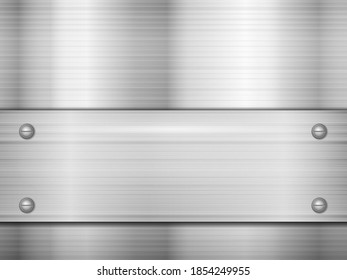 Hintergrund aus Metallplatten. Vektorgrafik.
