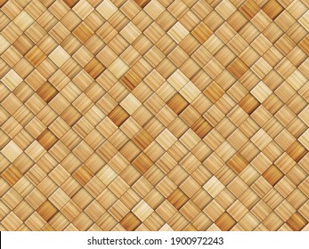 Fondo formado por bloques cuadrados de madera. Ilustración vectorial.
