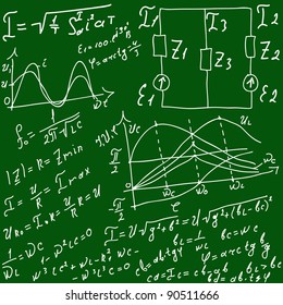 background with formulas, number equation