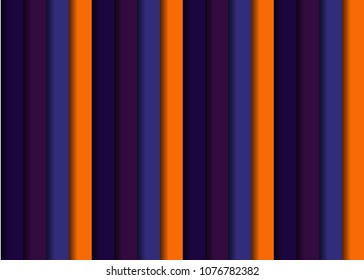 background of four colors cut paper; orange, violet, blue; vertical stripes