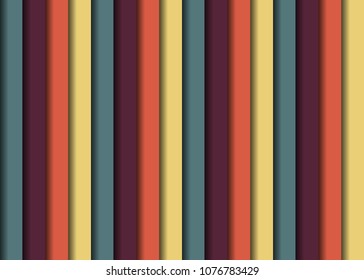 background of four colors cut paper; yellow, orange, blue, burgundy; vertical stripes