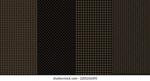 Fondo Se pueden aplicar cuatro tipos de rayas de rayas de oro a patrones de ropa etc