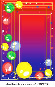 Background -frame with balloons