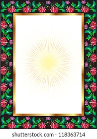 Background, frame bright with flowers. Vector illustration EPS 10.