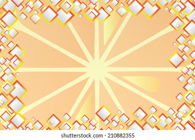 Background - frame with bright orange squares