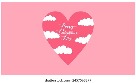 background frame card for valentine and happy valentine's day letter, pink heart love Paper cut decorations for Valentine's day border for cover, card, poster, banner.	