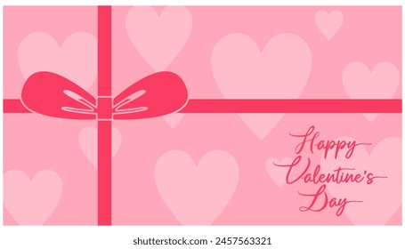 background frame card for valentine and happy valentine's day letter, pink heart love Paper cut decorations for Valentine's day border for cover, card, poster, banner.	