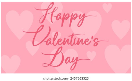 background frame card for valentine and happy valentine's day letter, pink heart love Paper cut decorations for Valentine's day border for cover, card, poster, banner.	