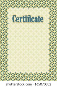 Background and frame for certificate, diploma, gift certificate, commemorative certificate, a card for businesses, hotels, shops, schools, educational agencies
