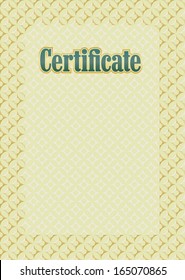 Background and frame for certificate, diploma, gift certificate, commemorative certificate, a card for businesses, hotels, shops, schools, educational agencies