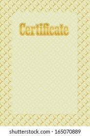 Background and frame for certificate, diploma, gift certificate, commemorative certificate, a card for businesses, hotels, shops, schools, educational agencies
