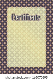 Background and frame for certificate, diploma, gift certificate, commemorative certificate, a card for businesses, hotels, shops, schools, educational agencies
