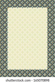 Background and frame for certificate, diploma, gift certificate, commemorative certificate, a card for businesses, hotels, shops, schools, educational agencies