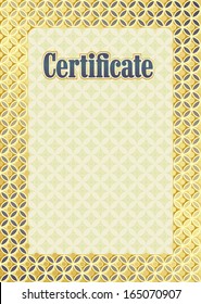 Background and frame for certificate, diploma, gift certificate, commemorative certificate, a card for businesses, hotels, shops, schools, educational agencies