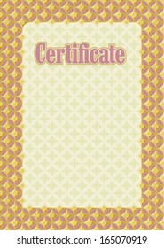 Background and frame for certificate, diploma, gift certificate, commemorative certificate, a card for businesses, hotels, shops, schools, educational agencies