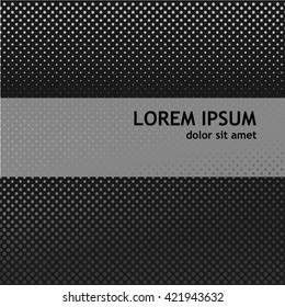 Background frame with circles halftone. Vector