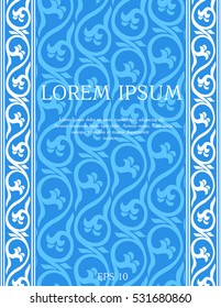 background with frame from curls and vines