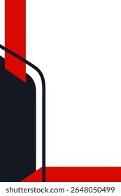 Plano de fundo com conceito de design de quadro de formas abstratas isoladas em fundo branco - ilustração vetorial