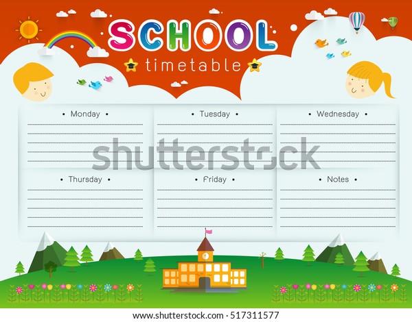 background-frame-design-of-school-timetable-schedule-weekly-school