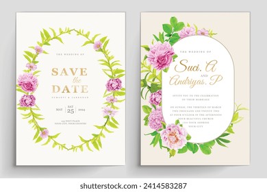 background and frame floral peonies design