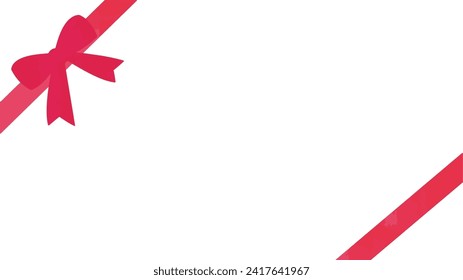 Background frame with gift-style ribbon decoration