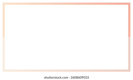 Background frame illustration with gradient frame accented with stripes