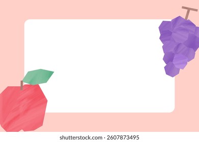 A background frame with the nuances of grapes and apples, as if painted with paint
