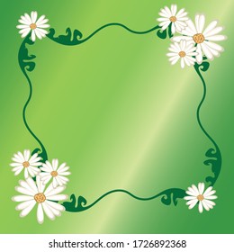Background or frame with plant design. Nature concept.