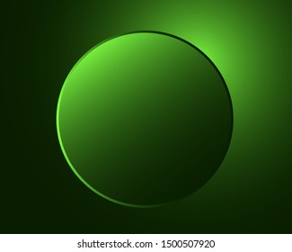 Background frame round minimalist green