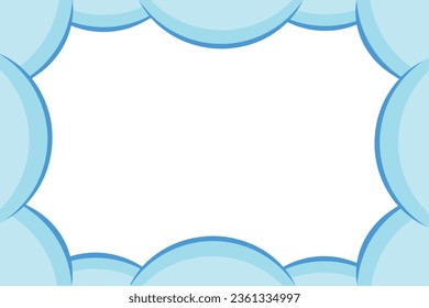 The background and frame are the sky and clouds.