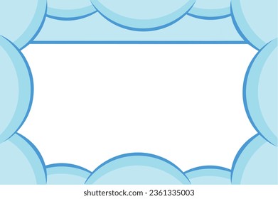The background and frame are the sky and clouds.