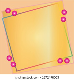 Background or frame with square and circle design 