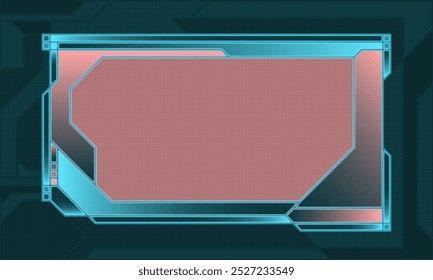 Quadro de fundo caixa de título de texto, tecnologia futurista sci-fi hud vetor design.