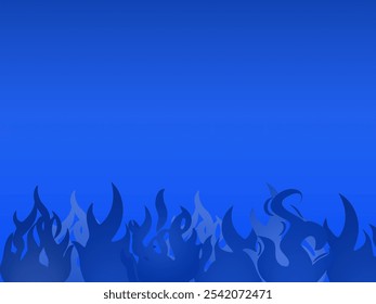 A background or a frame of various shapes gradient color fire, flame, blaze, burning image  - vector illustration